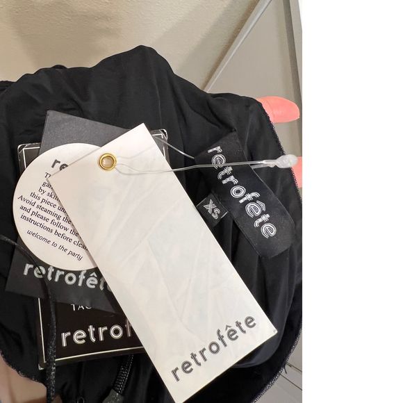 NEW Size XS retrofete Larsen Dress in Black REVOLVE MSRP $995 - Picture 9 of 9